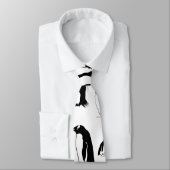 Pinguine Schwarzweißmuster Krawatte (Gebunden)