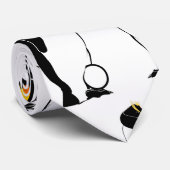 Pinguine Schwarzweißmuster Krawatte (Gerollt)