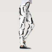 Pinguine Schwarzweißmuster Leggings (Rechts)