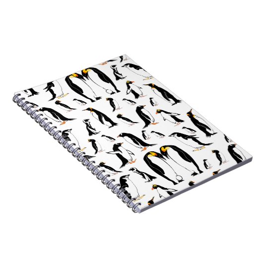 Pinguine Schwarzweißmuster Notizblock (Rechte Seite)