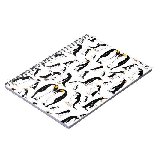 Pinguine Schwarzweißmuster Notizblock (Linke Seite)
