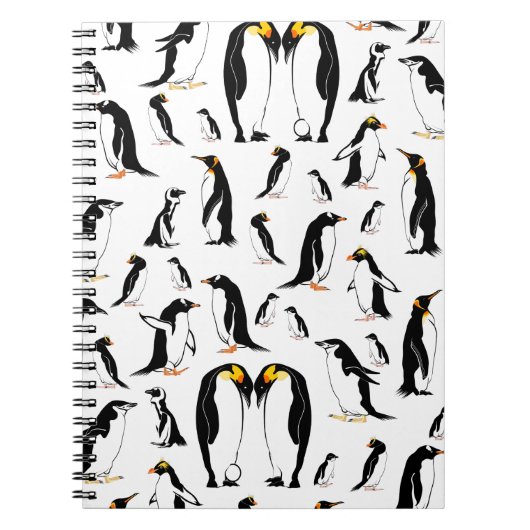 Pinguine Schwarzweißmuster Notizblock (Vorderseite)