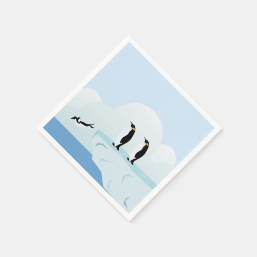 Pinguine Serviette (Ecke)