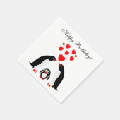 Pinguine Serviette (Ecke)