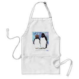 Pinguine Sie und ich Stehend den Test der Zeit Schürze