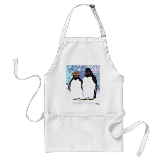 Pinguine Sie und ich Stehend den Test der Zeit Schürze (Vorne)