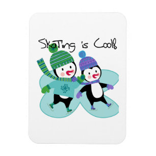 Pinguine Skaten ist Cool Magnet
