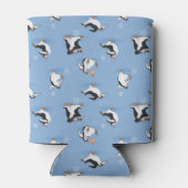 Pinguine-Skaten-Muster Dosenkühler (Rückseite)