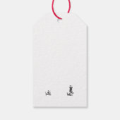 Pinguine Sledings Winter Holiday Scene Geschenkanhänger (Rückseite)