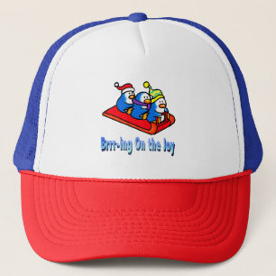 Pinguine Sledings Winter Holiday Scene Truckerkappe