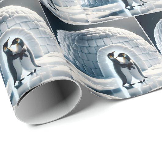 Pinguine Slow Dancing Geschenkpapier (Rolleneckpunkt)