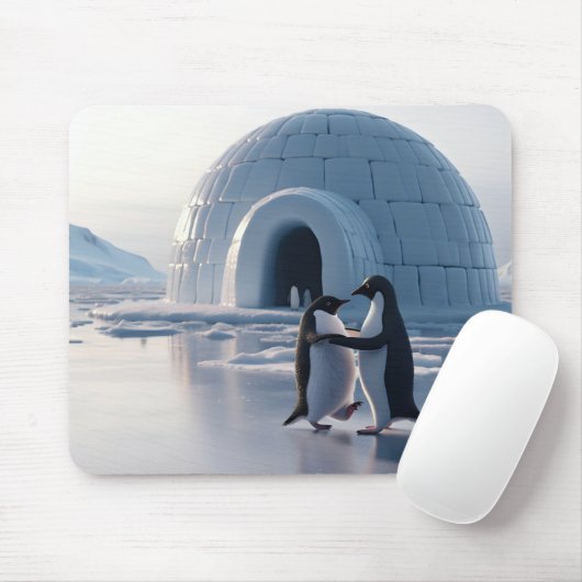Pinguine Slow Dancing Mousepad (Mit Mouse)