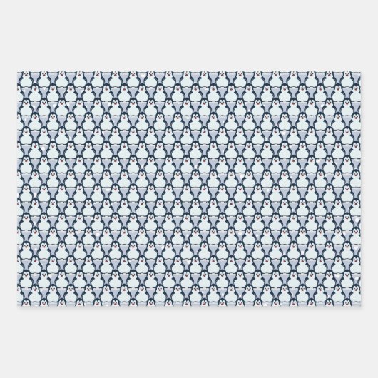 Pinguine Snowy Design Wrapping Paper Set Geschenkpapier Set (Vorderseite 3)