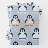 Pinguine Snowy Design Wrapping Paper Set Geschenkpapier Set (Beispiel)
