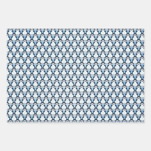 Pinguine Snowy Design Wrapping Paper Set Geschenkpapier Set (Vorderseite 3)