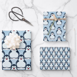 Pinguine Snowy Design Wrapping Paper Set Geschenkpapier Set