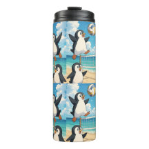 Pinguine spielen Volleyball