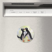 Pinguine Standard, 5,7 cm Rundmagneten Magnet (In Situ (Geschirrspüler))