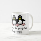 Pinguine stehlen meine Vernunft Kaffeetasse (VorderseiteRechts)