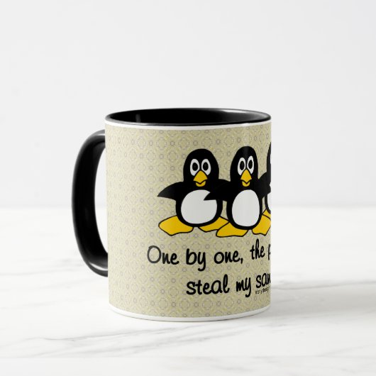 Pinguine stehlen mir meine Vernunft Tasse (Vorderseite Links)