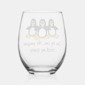 Pinguine stehlen mir meine Vernunft Weinglas Ohne Stiel (Rückseite)