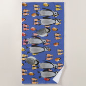 Pinguine Strandtuch (Vorderseite)