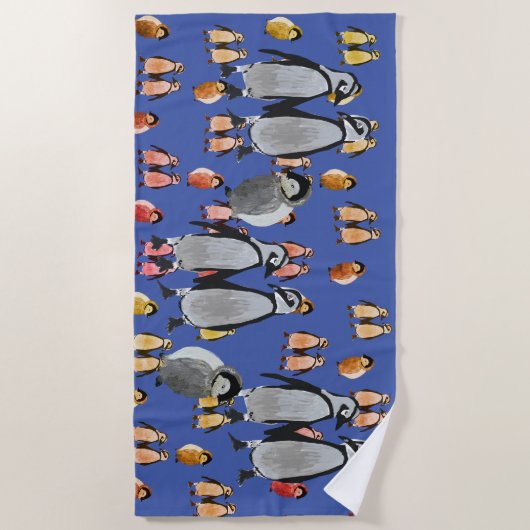 Pinguine Strandtuch (Vorderseite)