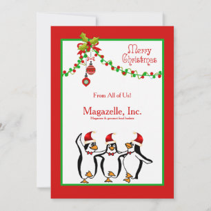 Pinguine Tancing Holiday Card Feiertagskarte