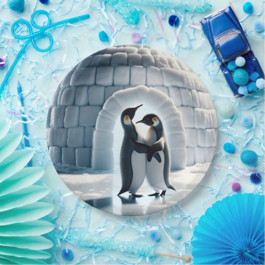 Pinguine tanzen langsam von Iglu Pappteller (Party)