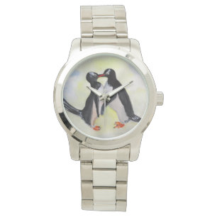 Pinguine Time for Kiss Oversified Silver Bracelet Armbanduhr