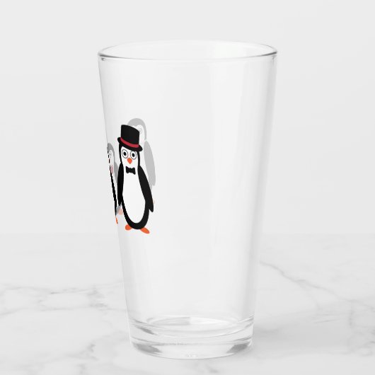 Pinguine - Trinkglas Glas (Links)