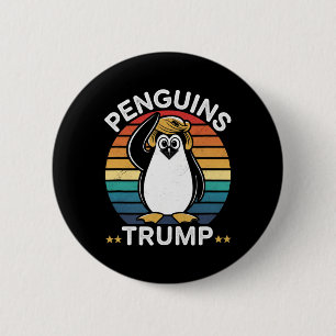 Pinguine Trump Lustig Widerstehen Protest Design  Button