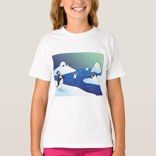 Pinguine und Eis T-Shirt (Vorderseite)
