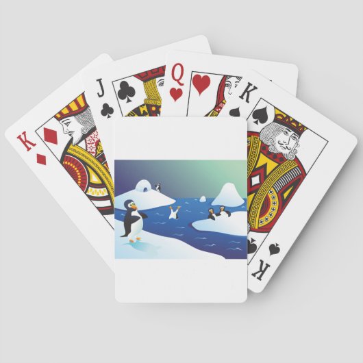 Pinguine und Eishockerkarten Spielkarten (Rückseite)