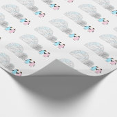 Pinguine und Iglu Geschenkpapier (Ecke)