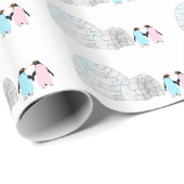 Pinguine und Iglu Geschenkpapier (Rolleneckpunkt)