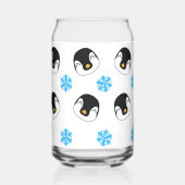 Pinguine und Schneeflocken Dosenglas (Rückseite)