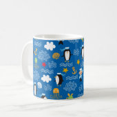 Pinguine und Seeleute Kaffeetasse (Vorderseite Links)