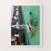 Pinguine und Springbrunnen Puzzle (Vertikal)