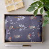 Pinguine und Tissue of Christmas Trees Seidenpapier (Geschenk)