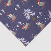 Pinguine und Tissue of Christmas Trees Seidenpapier (Ausschnitt)