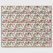 Pinguine und Weihnachtsbäume Geschenkpapier (Flach)