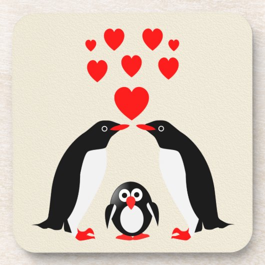 Pinguine Untersetzer (Vorderseite)