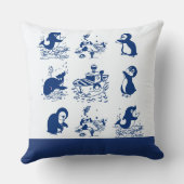 Pinguine, Wale und Dolphin Kissen (Rückseite)