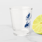 Pinguine, Wale und Dolphin Schnapsglas (Links)