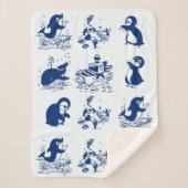 Pinguine, Wale und Dolphin Sherpadecke (Vorderseite)