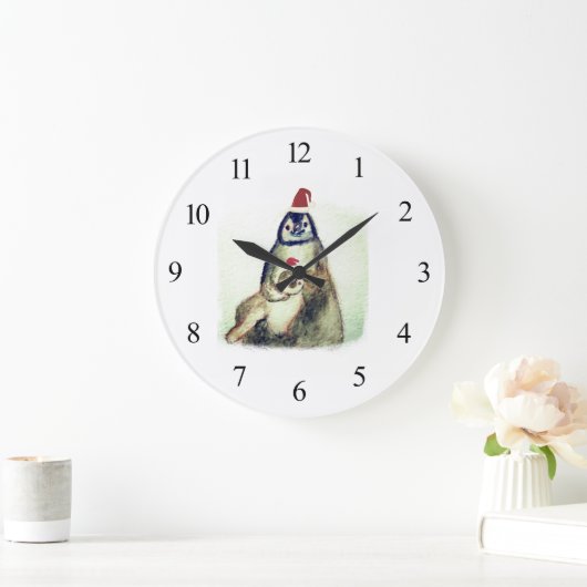 Pinguine Wall Clock Große Wanduhr (Zuhause)