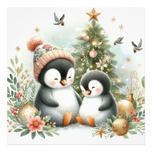 Pinguine Weihnachten Fotodruck