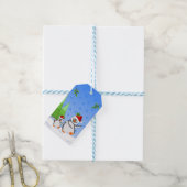 Pinguine Weihnachten Geschenkanhänger (Mit Garn)