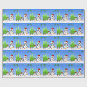 Pinguine Weihnachten  Geschenkpapier (Flach)